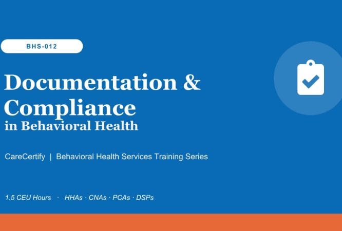 BHS-012-Documentation & Compliance in Behavioral Health poster