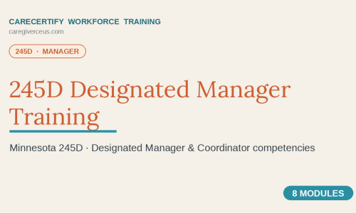 245D Designated Manager Training