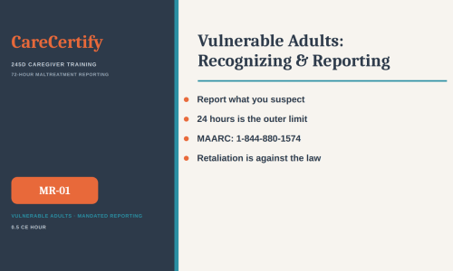 72-Hour Maltreatment Reporting